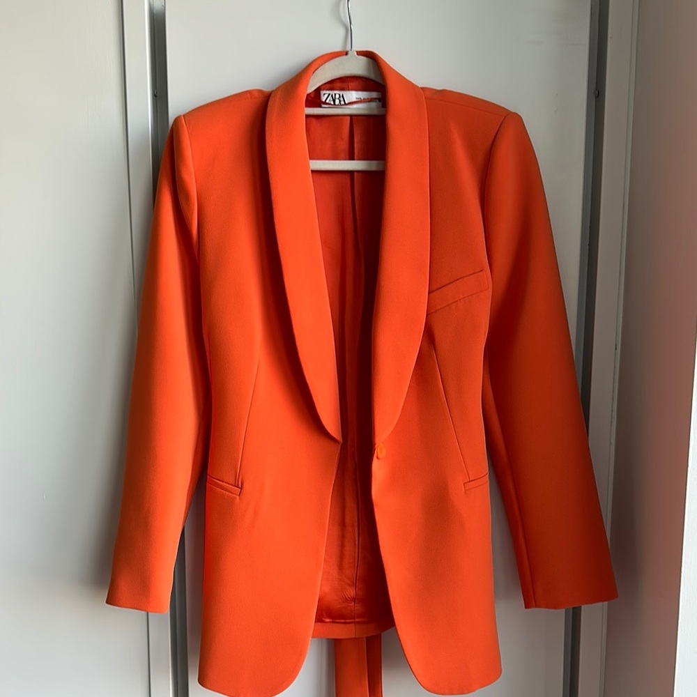 Zara Women's Orange Blazer